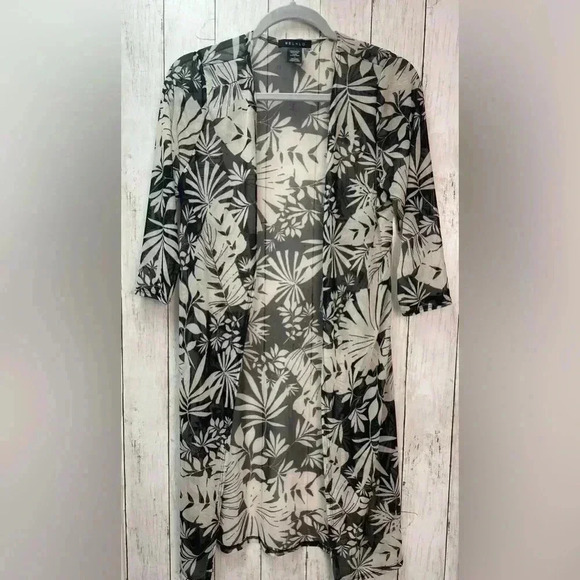 NE & LO Sheer cover up size small Black and White - Picture 1 of 9